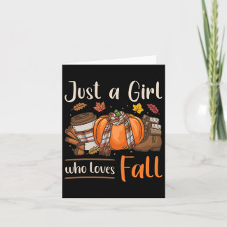 Tarjeta Cae Autum Sólo Un Chica Que Ama Caer