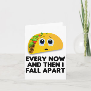 Tarjeta Cae la camiseta del taco en otoño Halloween del Dí