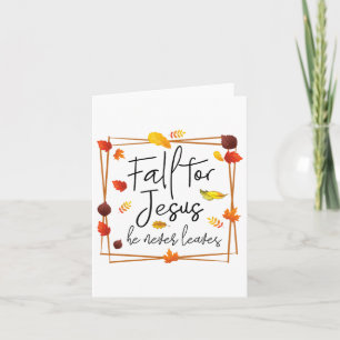 Tarjeta Cae Por Jesús Nunca Deja Las Oraciones Cristianas