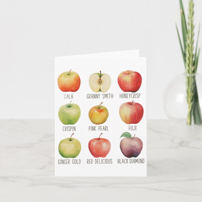 Tarjeta Caer de Apple Picando la carne de la granja de la  (Anverso)