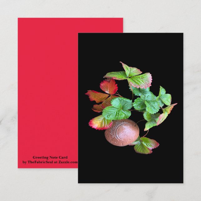 Tarjeta Caer en la temporada de fresas Fotografía del jard (Anverso / Reverso)