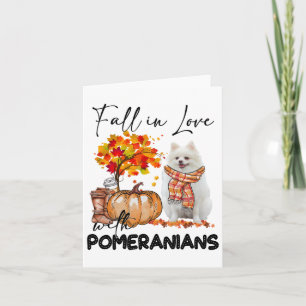 Tarjeta Caer Enamorada De Los Pomeranianos Caer En La Cala