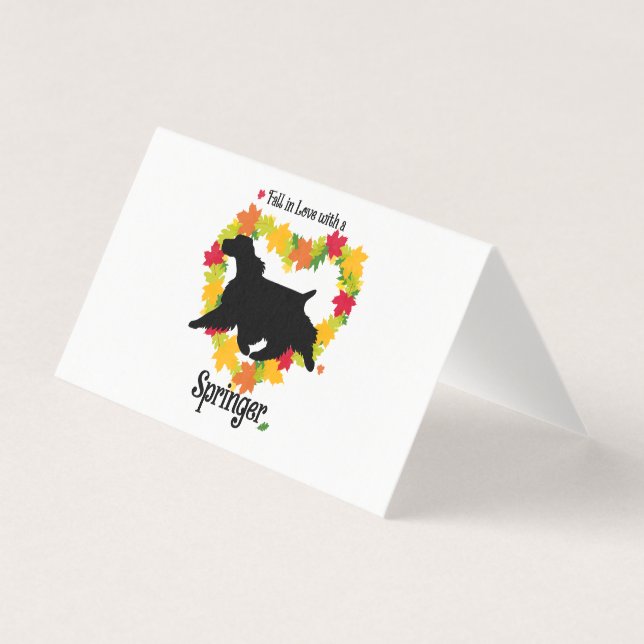 Tarjeta Caer enamorada de un español Springer (Anverso)