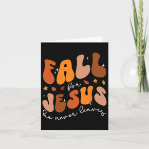 Tarjeta Caer Por Jesús Nunca Deja El Cristo Retro Groovy