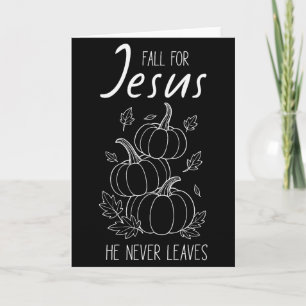 Tarjeta Caerse Por Jesús Él Nunca Deja Calabaza Cristiana