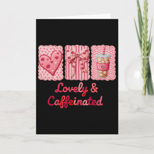 Tarjeta Café Amante De San Valentín Tejido Con Gancho De E