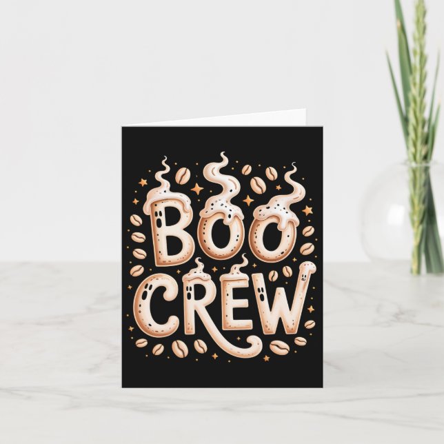 Tarjeta Café de Boo Crew Halloween Cappuccino Espresso Ris (Anverso)