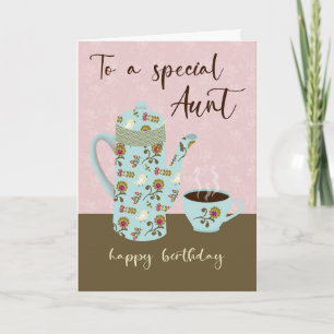 Tarjeta Café de Cumpleaños para una Tía Especial