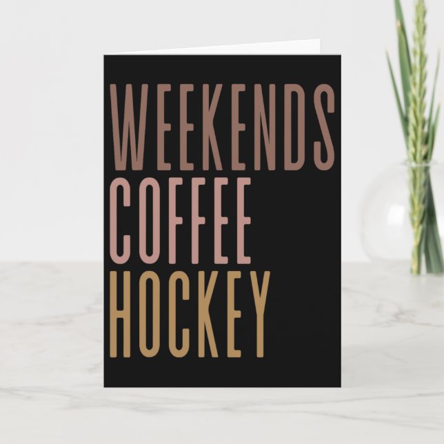 Tarjeta Café de fin de semana Hockey  (Anverso)