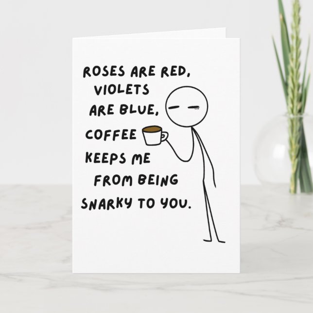 Tarjeta Café Divertido con Sarcasmo (Anverso)