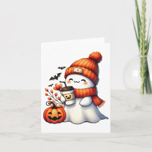 Tarjeta Café dulce para beber fantasma Halloween café fant