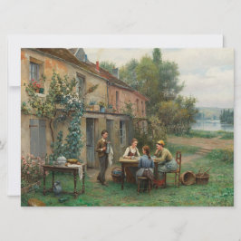 Tarjeta Café en el jardín (paisaje francés)