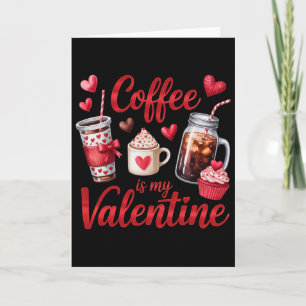 Tarjeta Café Es Mi Bebida Helada De Cupcake Corazón De San