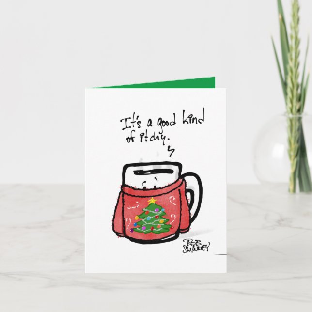 Tarjeta Café HTC Mug en suéter Navidad (Anverso)