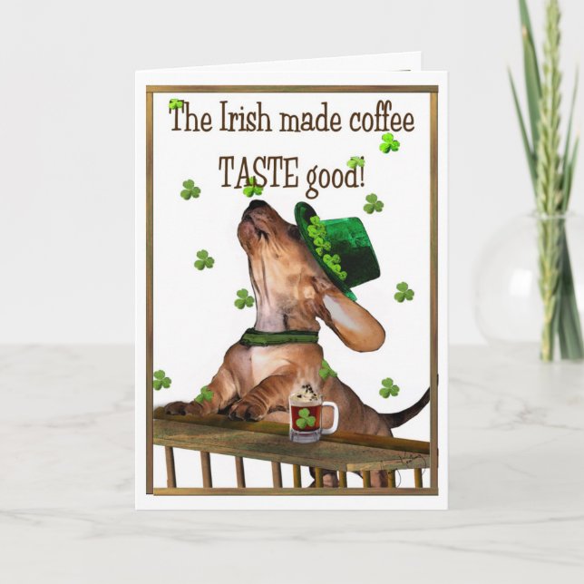 Tarjeta Café irlandés del día de San Patricio (Anverso)