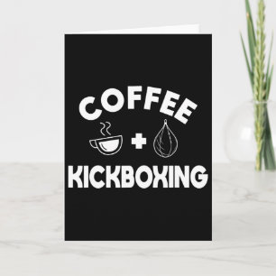 Tarjeta Café + Kickboxing Kickboxer Karate Boxeo Luchador