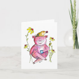 Tarjeta Café para beber cerdo delicioso