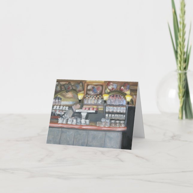 TARJETA CAFÉ PARÍS NOTECARD DE LA PALETA DEL LA (Anverso)