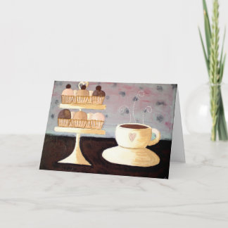 Tarjeta Cafe Parisien Cupcake Birthday Card