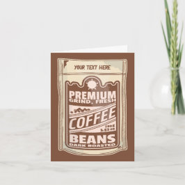 Tarjeta Café poster de café premium frijol café Barista