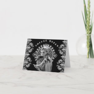 Tarjeta Café Vintage Queen-notecard
