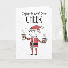 Tarjeta Café y alegría navideña 