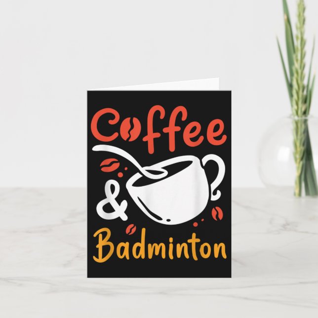 Tarjeta Café Y Café Badminton Drinker Badminton Play (Anverso)
