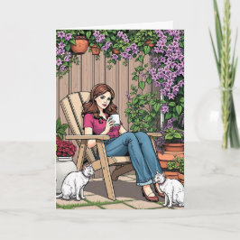 Tarjeta Café y gatos | Eso es una amistad divertida