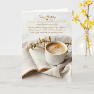 Tarjeta Café y libro de cumpleaños sentimental