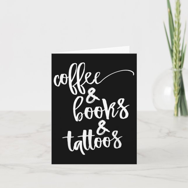 Tarjeta Café Y Libros Y Tatuajes (Anverso)