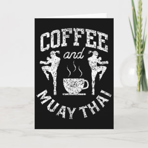 Tarjeta Café y luchador de hobby de Muay Thai artes marcia