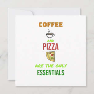 Tarjeta Café y pizza