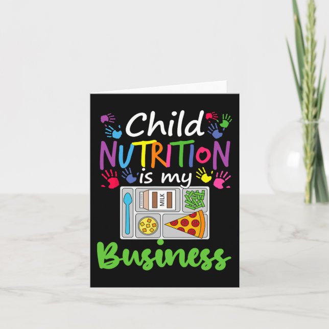 Tarjeta Cafetería Lunch Lady Nutrición Infantil Es Mi Nego (Anverso)