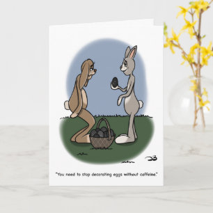 Tarjeta Caffeine Easter Greeting Card