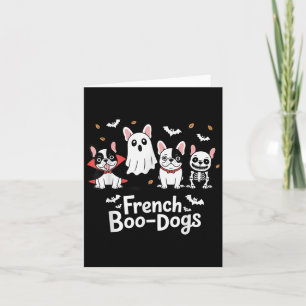 Tarjeta Caída Bulldog francés Halloween Boo Dogs Funn
