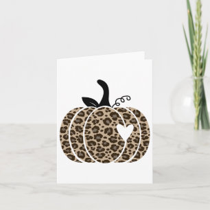 Tarjeta Caída Calabaza Cuta Acción de Gracias Bomba Leopar