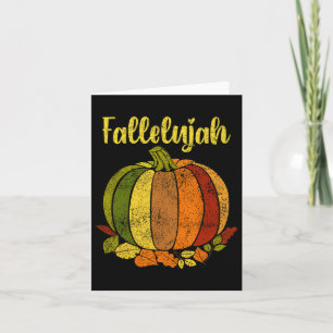 Tarjeta Caída Calabaza Retro Molesto Otoño Ha