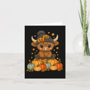Tarjeta Caída de calabaza de vaca dulce Halloween Moo me r
