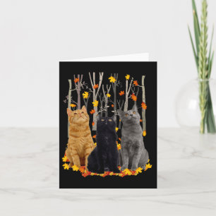 Tarjeta Caída de la hoja de gato de arce Hola Diversión de