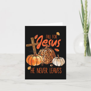Tarjeta Caída del Día de Acción de Gracias cristiana de ot
