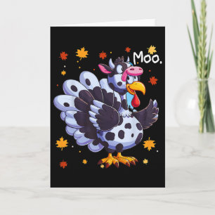 Tarjeta Caída divertida de la cabeza graciosa de la vaca l