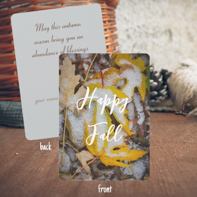 Tarjeta Caída feliz hojas amarillas (Subido por el creador)