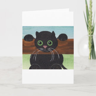 Tarjeta Caída insegura adentro allí, gatito