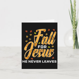 Tarjeta Caída Por Jesús Día De Acción De Gracias Otoño Hom