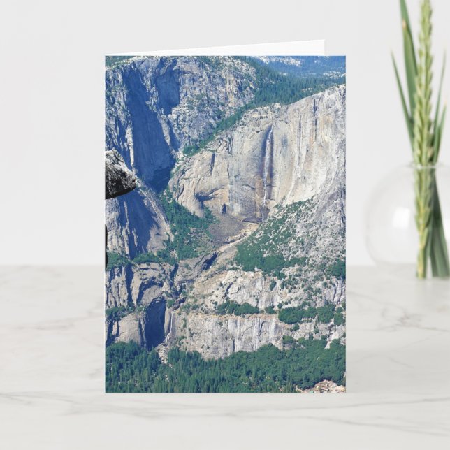 Tarjeta Caída Yosemite desde Glacier Point, CA (Anverso)