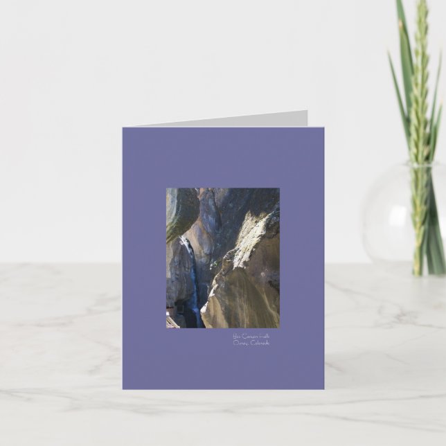 Tarjeta Caídas de Cañón Box, Ouray, Colorado (Anverso)