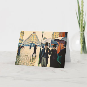 Tarjeta Caillebotte - París en un día lluvioso,