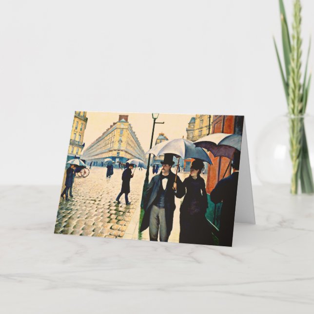 Tarjeta Caillebotte - París en un día lluvioso, (Anverso)