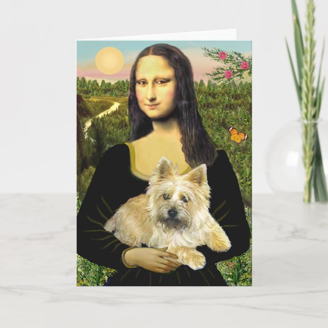 Tarjeta Cairn Terrier 23 - Mona Lisa (Anverso)