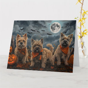 Tarjeta Cairn Terrier Halloween Spooky